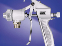 Combi spray gun for filled materials