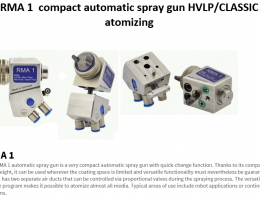 RMA  1 compact spray gun HVLP or CLASSIC s atomizing